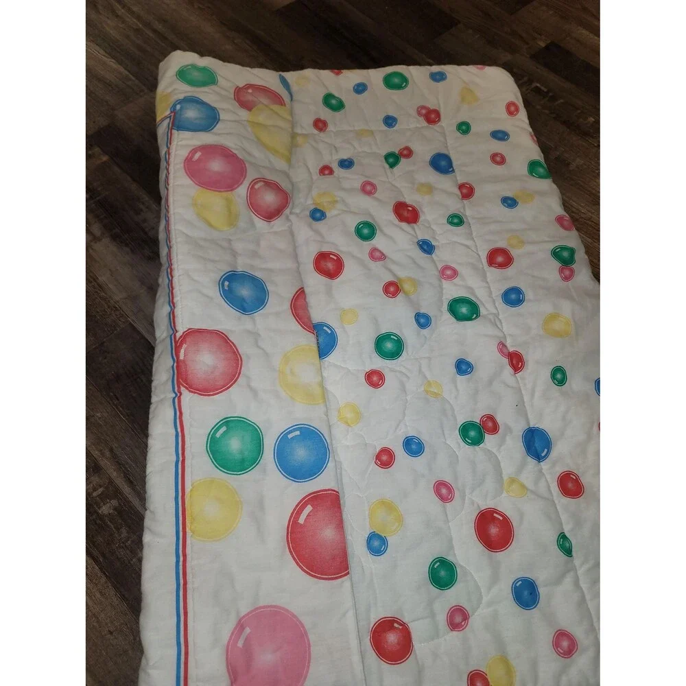 Vintage Disney Mickey Minnie Pluto Baby Crib Comforter 1980s
